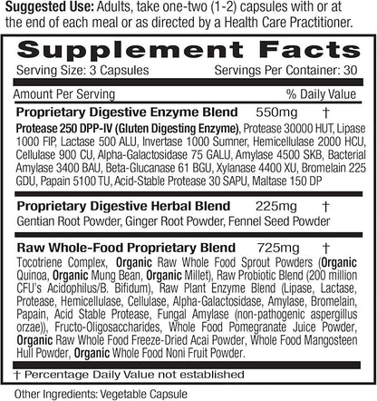 EMERALD LABS Digestive Health - Digestive Aid with Probiotics & Digestive Enzymes - Supports Gut Health & Constipation - Vegetarian, Gluten-Free - 90 Vegetable Capsules (30-Day Supply)