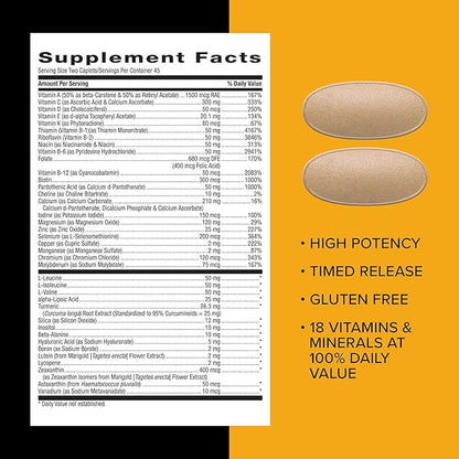 Mega Men Sport Multivitamin Caplets, Athletic Performance Nutrition, Muscle Function, Clinically Proven to Feel Better, Antioxidants, B Vitamins, Energy Production, Timed Release, 90 ct, 45 svgs
