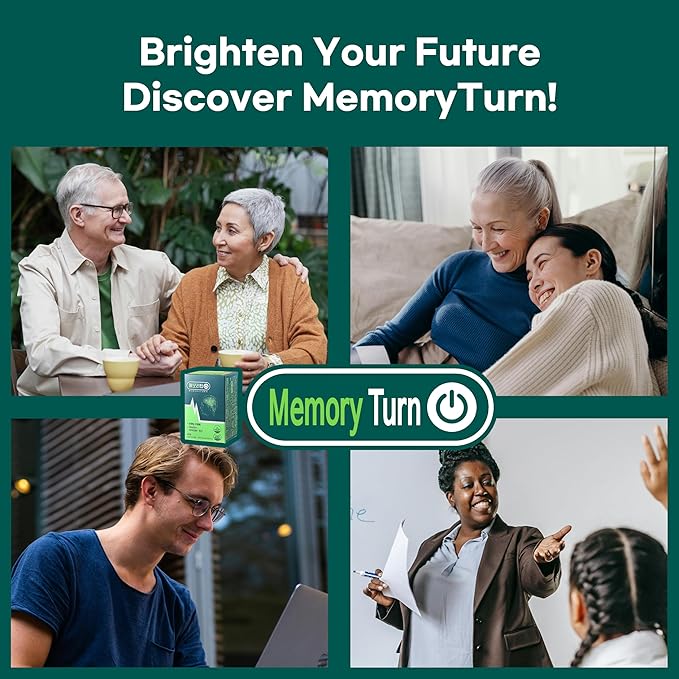 Memoryturn] Brain Boost: Turn on The Memory with Ginkgo Biloba & Lion’s Mane Extract - Enhanced Cognitive Function, Improved Circulation & Immune Support