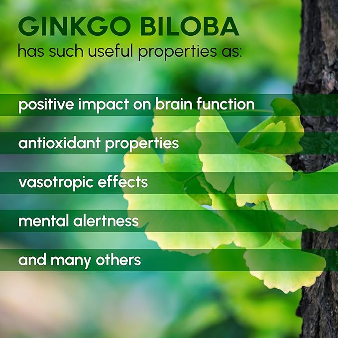 Ginkgo Biloba Powder 8 oz - Pure Natural Supplement, Brain Support, Mental Alertness, Filler Free