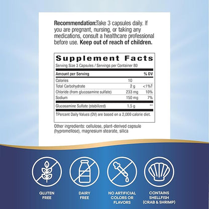 Nature's Way GS-500 Glucosamine Sulfate, Joint Health Support Supplement*, 240 Capsules