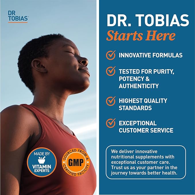 Dr. Tobias Alpha GPC 600mg Per Serving - Bioavailable Choline Supplements for Brain, Memory and Focus - Premium Nootropic Alpha GPC Choline Supplement, Vegan, Non-GMO, 60 Capsules, 30 Servings