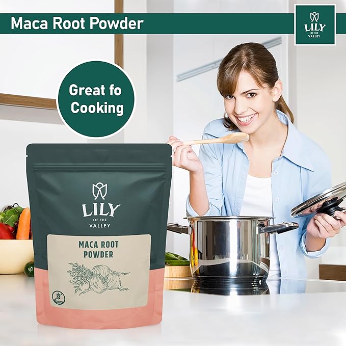 Lily of the Valley Maca Root Powder - Great Superfood for Breakfast, Smoothies & Baking - Premium Grade - Gelatinized for Easy Digestion - Vegan & Gluten-Free - Packed in Resealable Pouch (8oz, 226g)