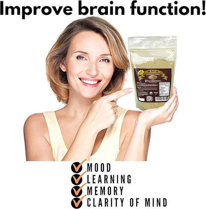 Organic Gelatinized Maca Root Powder (16 oz) - Peruvian Adaptogenic Superfood for Energy, Hormonal Balance & Endurance - Non-GMO, Vegan & Gluten-Free Herbal Booster for Men & Women
