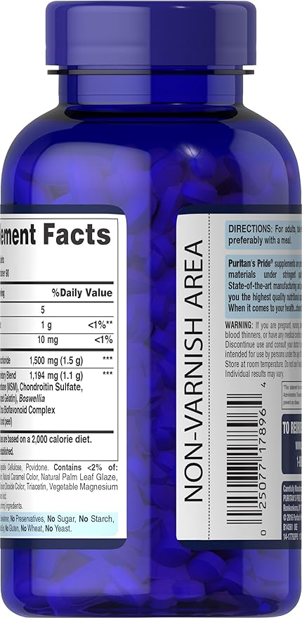 Puritan's Pride Glucosamine, Chondroitin & MSM-2 Per Day Formula