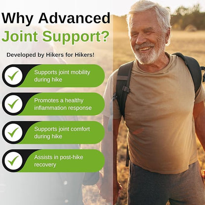 Advanced Joint Support Supplement for Hikers – Glucosamine, MSM, Turmeric & Boswellia Serrata – Developed by Hikers for Hikers – 30-Day Supply