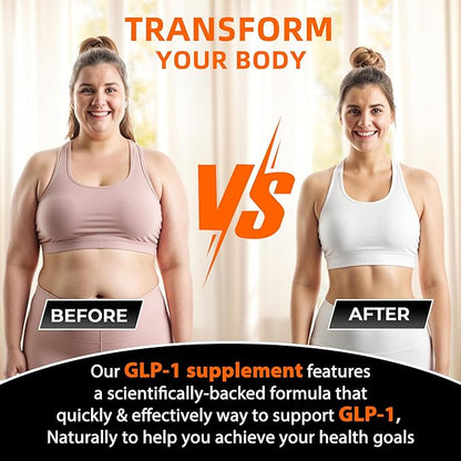 GLP-1 Supplement, GLP Activate Natural Formula, GLP 1 Support for Gut, Digestion, Energy, GLP-1 Levels & Overall Health, Take Before Meal - 60 Capsules