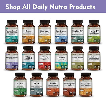 Hormone Balance - Women's Serotonin Supplement - KSM-66 Ashwagandha, Dong Quai, Chaste Tree Berry, Rhodiola, & Cocoa Bean Extracts - for Female Hormones, PMS, Menopause (60 Capsules)