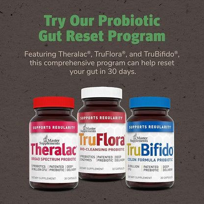 Master Supplements TruBifido - 30 Capsules, Pack of 2 - Powerful Probiotic for Colon Health & Energy - Immune Booster, Supports Regularity - Gluten Free - 60 Total Servings