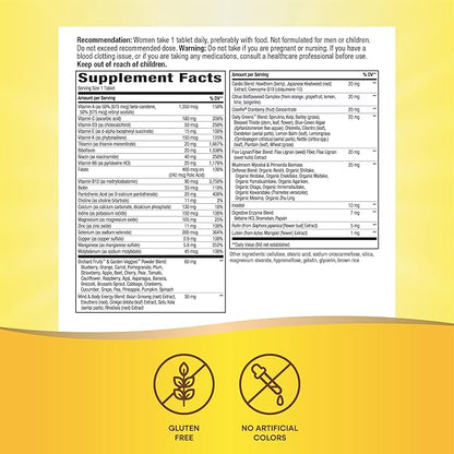 Nature’s Way Alive! Women’s 50+ Ultra Potency Complete Multivitamin, High Potency Formula, Promotes Healthy Heart, Brain, Bones*, with Methylated B12, Gluten-Free, 60 Tablets