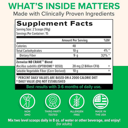 Zenwise Health ZenGLP-1™ - Natural GLP1 with Probiotic for Women & Men + Metabolic Probiotics to Help Control Hunger & Cravings and Support Digestive Health - GLP-1 Supplement Support, 15-Day Serving