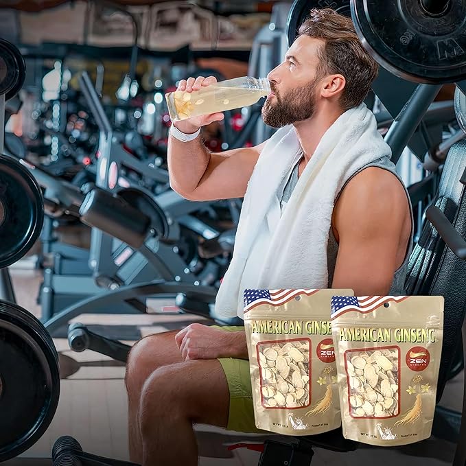 2 Bags of American Ginseng Slices (4oz/Bag) 西洋参/花旗参 Panax Ginseng. Boosts Body Immunity, Energy & Stamina for Man & Women