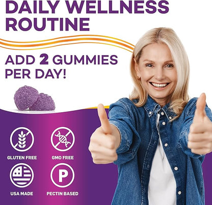 Elderberry Gummies Immune Support, Daily Support for Kids and Adults*, with Sambucus Elderberry, Zinc, Vitamin C, D3, B6, B12, Plus - Dietary Supplement - 140 Count