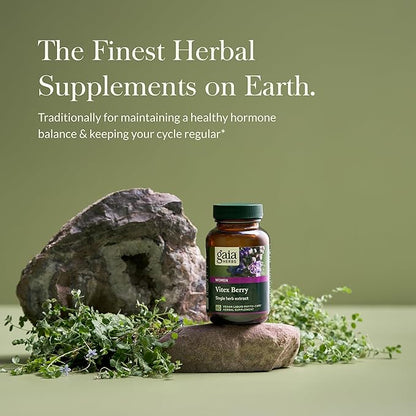 Gaia Herbs Vitex Berry - Supports Hormone Balance & Fertility in Women - 60 Vegan Liquid Phyto-Capsules (30-Day Supply)