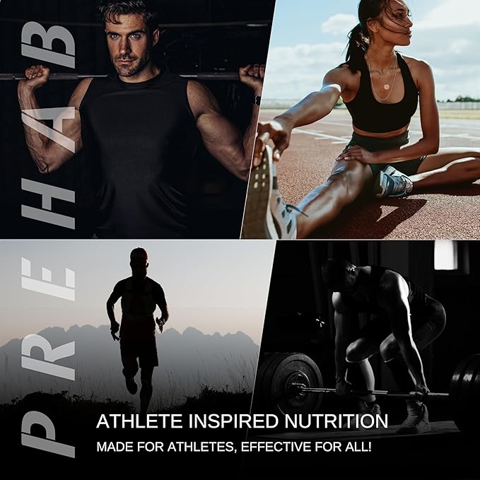 PREHAB Tendon + Ligament + Total Joint Support | Joint Supplement for Athletes | 40 Ingredient Super Complex | Glucosamine Chondroitin MSM Turmeric Boswellia | Premium Tendon Ligament Joint Supplement