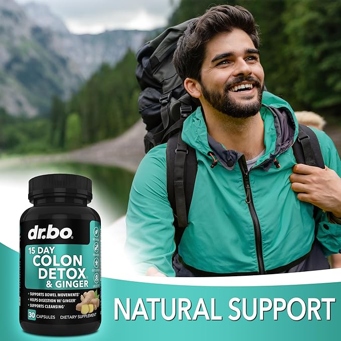 Colon Cleanser Detox for Weight Flush - 15 Day Colon Cleanse Pills with Ginger - Fast Natural Laxative, Constipation Relief, Bowel Movement Supplements for Intestinal Stomach Bloating Gut Loss Support