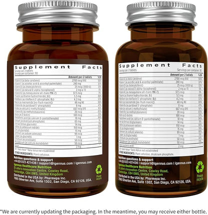 Igennus Methylated Women's Multivitamin, Methylated Folate for MTHFR, 21 Highly Bioavailable Nutrients, Clean Label & Sustained Release, with Iron, Non-GMO, Halal, 180 Vegan Tablets