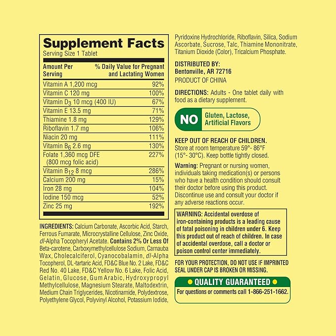 Spring Valley Prenatal Multivitamin 100 Tablets, Prenatal Vitamins for Women, Pregnancy Must Haves Folate Supplement, Bundle with Luall's 45 Diabetes Decoded