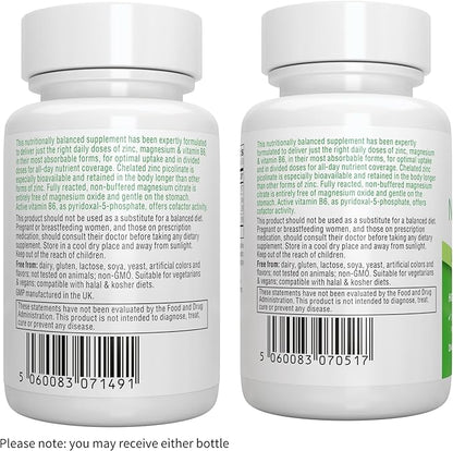 Igennus Neurobalance High Absorption Zinc Magnesium & B6 Complex, Cognitive Support, Focus & Recovery, 24mg Chelated Zinc Picolinate, Oxide-Free Magnesium, Vegan, Non-GMO, 240 Tablets