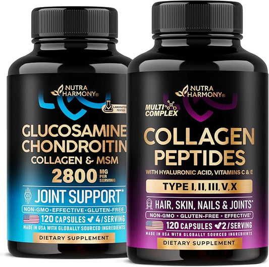 NUTRAHARMONY Glucosamine Chondroitin & Collagen Peptides Capsules
