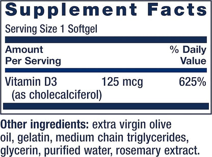 Life Extension DHEA 25mg Hormone Balance & Vitamin D3 5000IU Bone Health - 100 Capsules & 60 Softgels