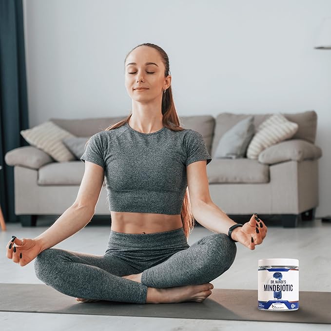 MindBiotic Brain Health Supplement - Probiotics & Prebiotics with KSM-66 Ashwagandha - Supports Memory, Focus, and Gut-Brain Connection - 300MG - 60 Chews