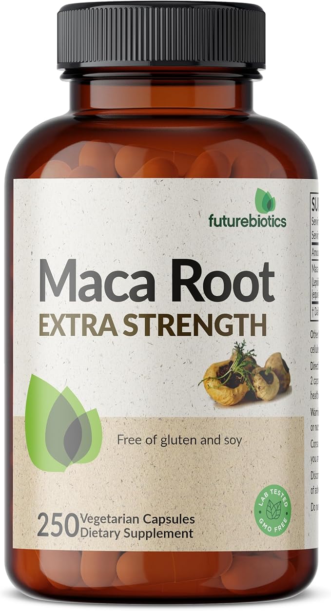 Futurebiotics Maca Root Extra Strength Supports Energy, Stamina & Reproductive Health, Non-GMO, 250 Vegetarian Capsules