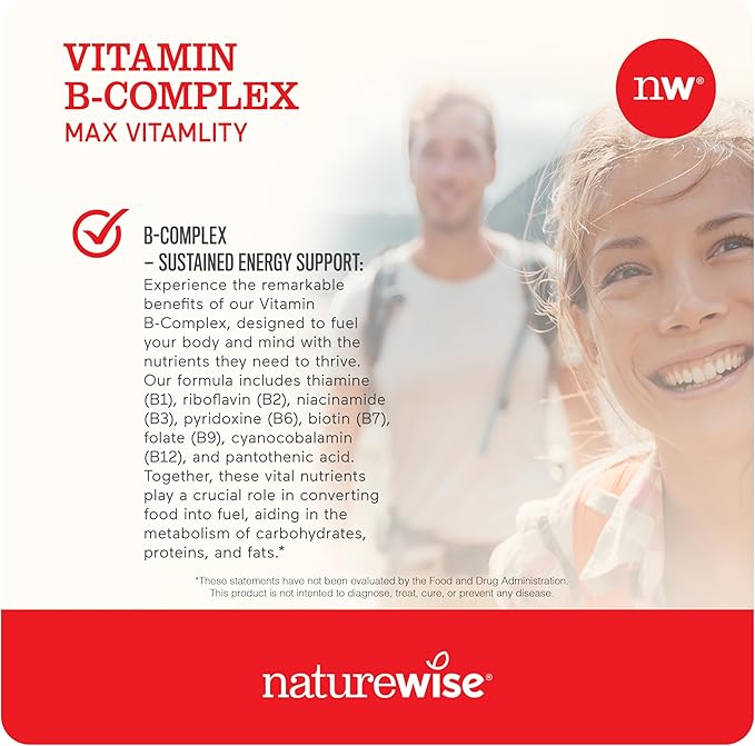 NatureWise 1000mg Omega 3 600mg EPA 400mg DHA with Vitamin E 180ct & Vitamin B Complex for Cellular Energy 60 Softgels[2-Month]