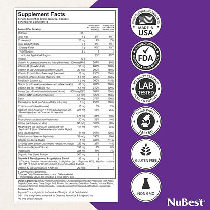 NuBest Bundle Tall Growth Protein Powder Tall for Teens Height Growth, Bone Growth, Bone Strength by Multivitamin, Multimineral Popular Brand Pick
