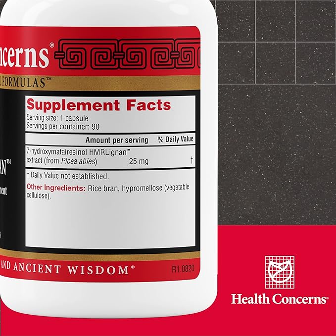 Health Concerns NuLignan - Heart Health Support & Menopause Relief Supplement - 90 Capsules