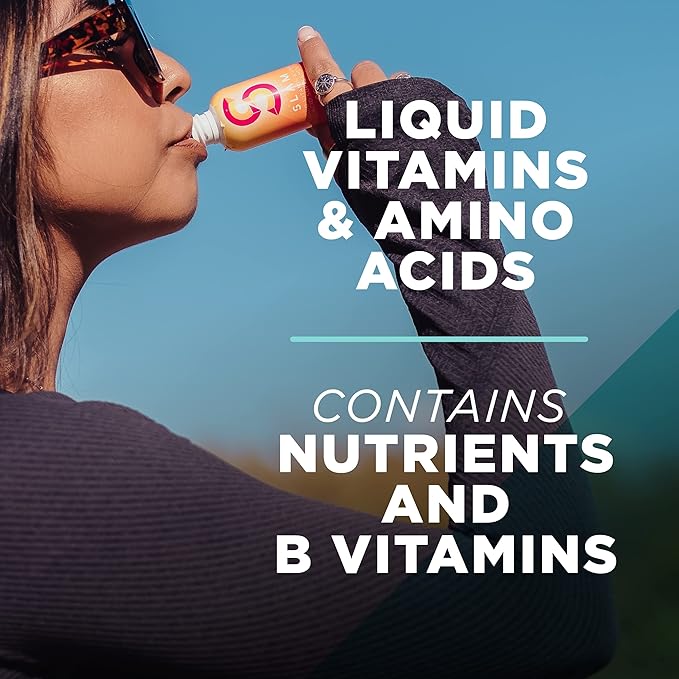 AdvoCare Slam Variety Pack - Liquid Vitamin & Amino Acid Supplement - Contains Vitamin B-12, B-6, Folic Acid & More - Orange, Berry & Lemonade - 12 Bottles