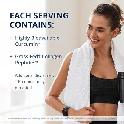 Metagenics Golden Fusion - Bioavailable Curcumin - Grass-Fed Collagen Peptides - with Black Pepper, Cardamom & Cinnamon Bark - Non-GMO & Gluten Free - 30 Servings - 9.52 oz