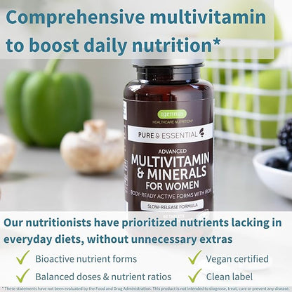 Igennus Methylated Women's Multivitamin, Methylated Folate for MTHFR, 21 Highly Bioavailable Nutrients, Clean Label & Sustained Release, with Iron, Non-GMO, Halal, 180 Vegan Tablets