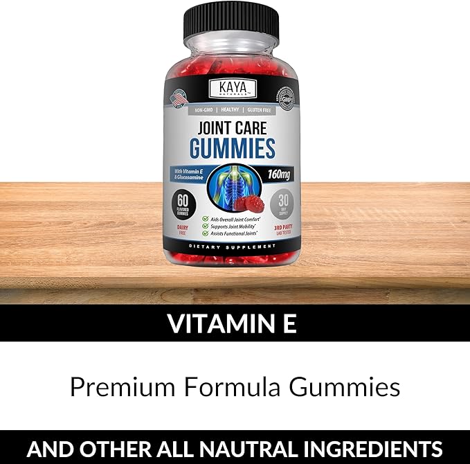 Kaya Naturals Mobility Care Gummies for Back, Knees & Hands - Flexibility Support - Glucosamine Gummies Best Immune Support for Women & Men - 60 Count