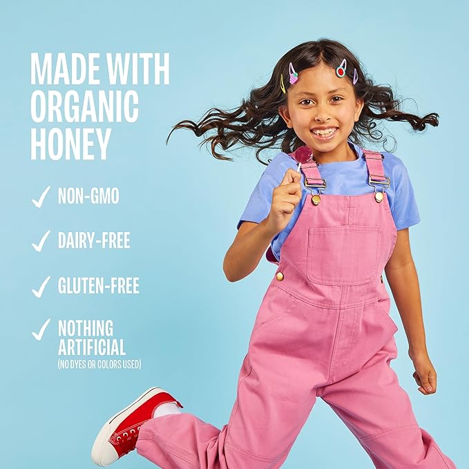 Immuniteez Organic Elderberry Lollipops for Kids - Immune Support with Vitamin C, D, E, Zinc and Organic Honey - Gluten Free Kids Vitamins - 10 Count Bag