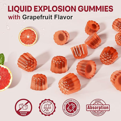Maca Root Filled Gummies for Women Men | Sugar Free | Made in USA | Organic Black, Red, Yellow Maca Root Supplement Gummy 2000mg with Ashwagandha Ginseng | Vegan, Non-GMO, Grapefruit Flavor, 60 Count