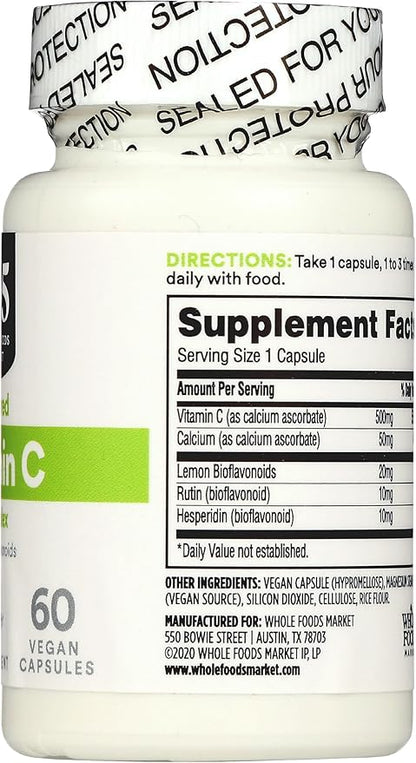 365 by Whole Foods Market, Buffered Vitamin C Complex, Vegan, 60 Capsules