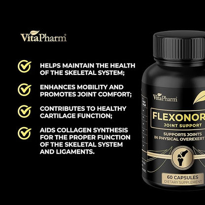 Flexonorm Joint Support Supplement – Joint Health & Mobility Support for Men & Women – 60 Capsules