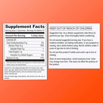 Quality Choice Prebiotic Fiber Gummy Supplement for Digestive Health - Berry Flavored Fiber Gummies, 90 Count Bottle with 30 Days Supply, for Daily Recommended Fiber