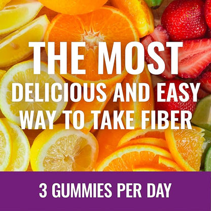 Fiber Advance Gummies | 100% Plant Based Fiber Supplement for Digestive Health | Chicory Root Inulin Prebiotic Gummies for Adults | Gluten Free, Vegetarian, & Non-GMO (Pack of 3)