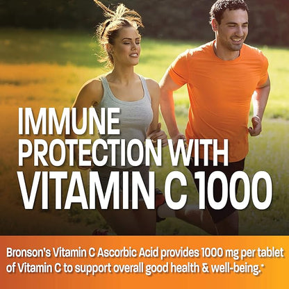 Bronson Vitamin C 1000mg Premium Non-GMO Ascorbic Acid Tablets, 250 Count
