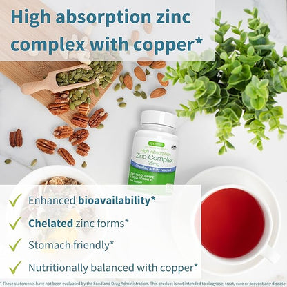 Triple Magnesium Complex + Zinc Complex Vegan Bundle, High Absorption Chelated Magnesium + 25mg Chelated Zinc Picolinate & Bisglycinate with Copper, by Igennus