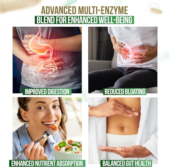 DR VITAMIN SOLUTIONS Multi Enzymes, Pre & Probiotics for Digestive Health | 18 Active Enzymes & 1.5 Billion CFU Probiotics for Women & Men | Digestive Enzymes w/Prebiotics for Bloating Relief | 60