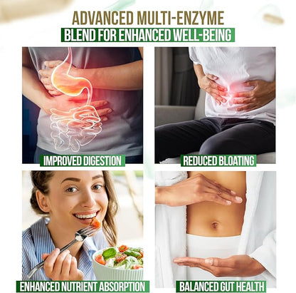 DR VITAMIN SOLUTIONS Multi Enzymes, Pre & Probiotics for Digestive Health | 18 Active Enzymes & 1.5 Billion CFU Probiotics for Women & Men | Digestive Enzymes w/Prebiotics for Bloating Relief | 60