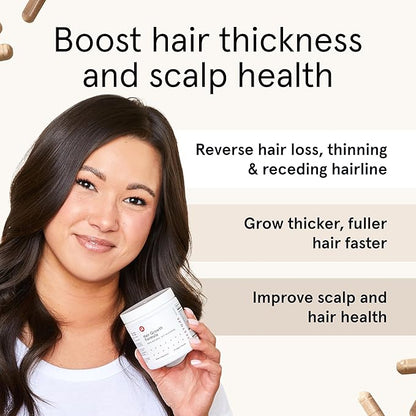 iRESTORE Hair Growth Supplement - Hair Loss Vitamins for Women and Men - Has Biotin Multivitamins & DHT Blocker to Reduce Hair Thinning - Hair Regrowth Pills for Thicker Fuller Volume - 30 Days Supply