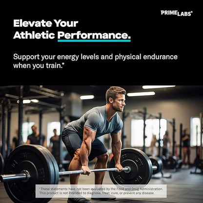 Prime Labs L Arginine 1500mg - Nitric Oxide Supplement - Blood Flow, Energy, Strength, Endurance - 60 Count