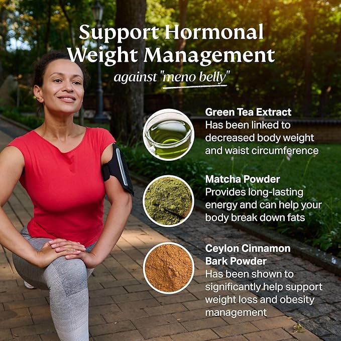 Clinically Proven Menopause Supplement (2 Pack) for Weight Management, Hot Flashes, Night Sweats and Low Energy | Ashwagandha Multi-Symptom Menopause Supplement for Women