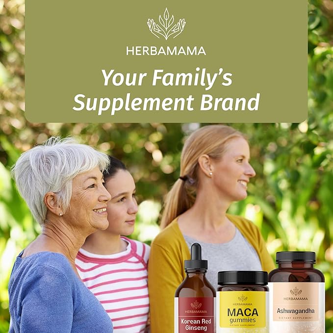 HERBAMAMA Maca Root Gummies - 1800mg Maca Root Extract for Energy Support - Vegan, Non-GMO Antioxidant Support Supplement - 90 Pectin-Based Banana-Flavored Chews