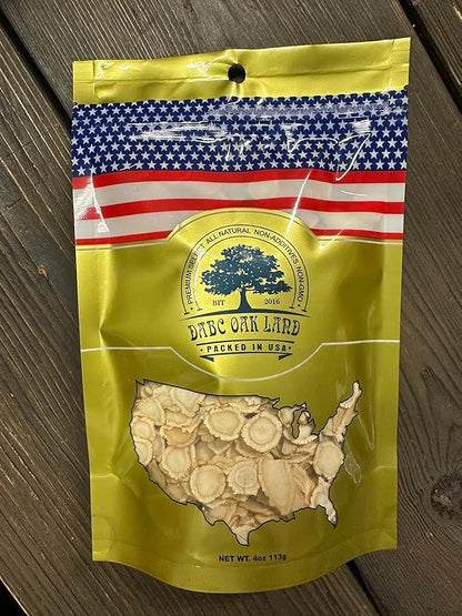 DOL American Ginseng Slices from Wisconsin (Sliced Ginseng Root Wisconsin Grown!Most People Use It to Make Ginseng Tea! Good for Health! 花旗参/西洋参 -in Bag(Small 4oz/Bag)