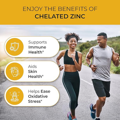 Zinc Supplements for Men and Women | Zinc 50mg 120 Vegetarian Capsules | Highly Absorbable Form for Immune Support | Zink 50 mg Supplement Promotes Skin Health